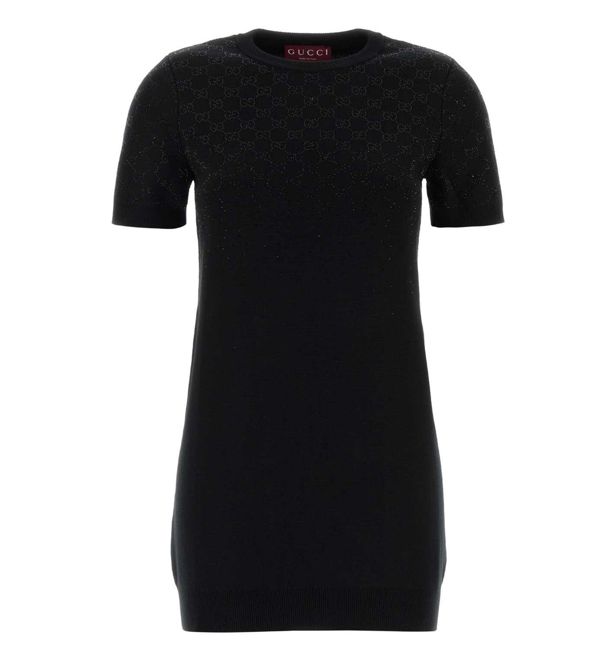 Fine Wool Dress With GG Crystals