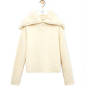 Zip-up sweater in wool blend