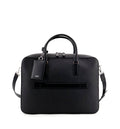 Leather work bag with front lettering logo