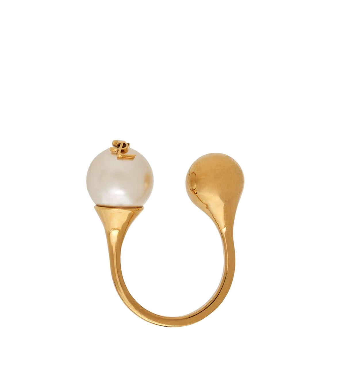 Cassandre Pearl And Ball Ring In Metal
