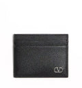 VLogo Signature Cardholder In Grainy Calfskin
