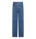 Anagram-Embroidered Baggy Jeans