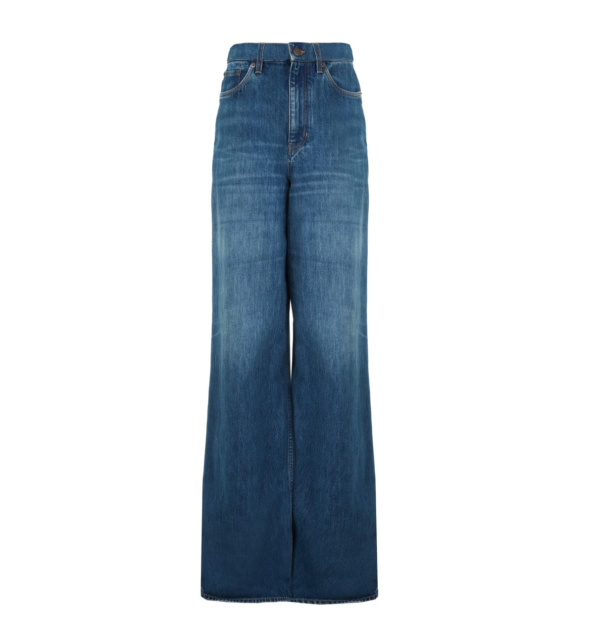 Wide-leg jeans in denim