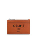 Zipped Card Holder in Smooth Lambskin
