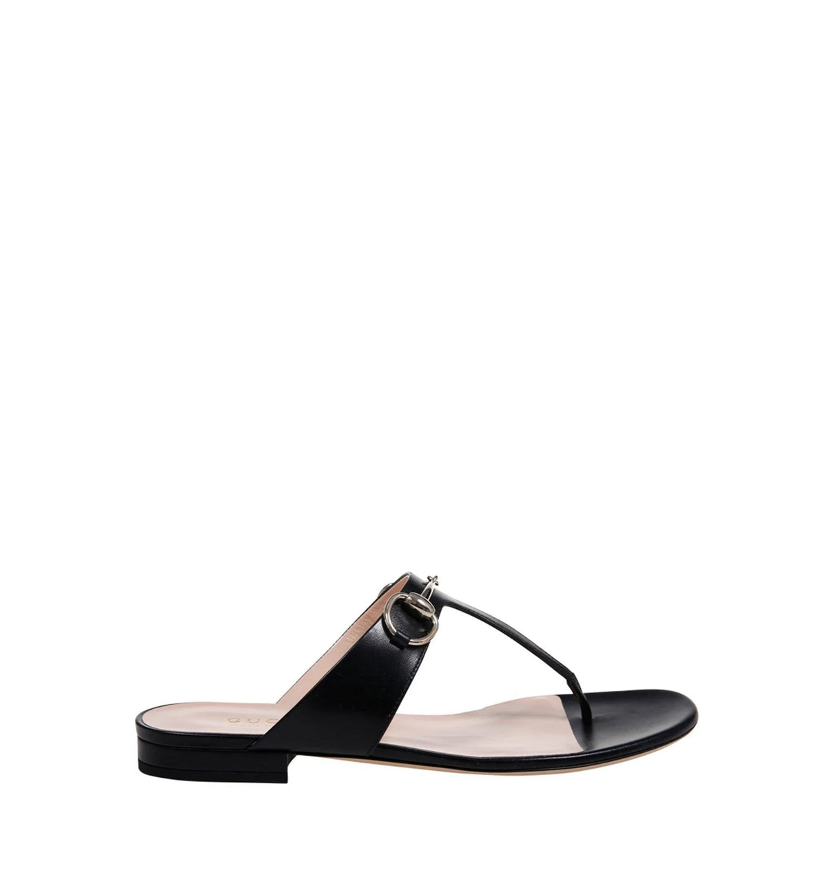 Lady Horsebit Leather Thong Sandals