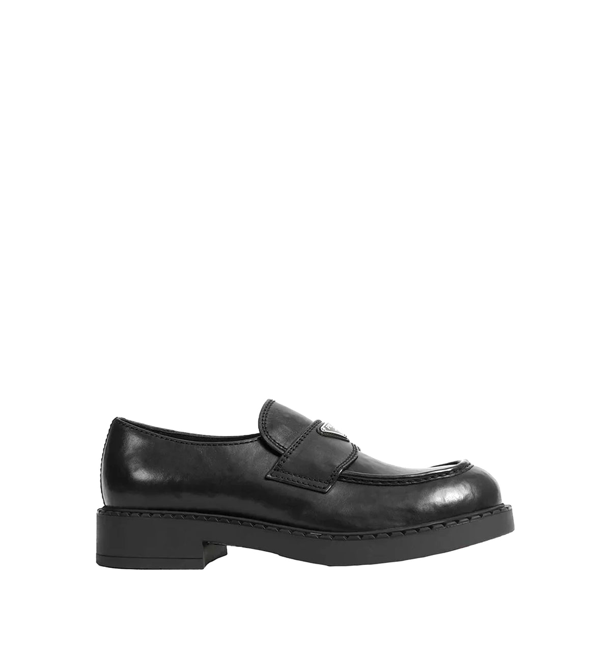 Chocolate brushed leather loafers