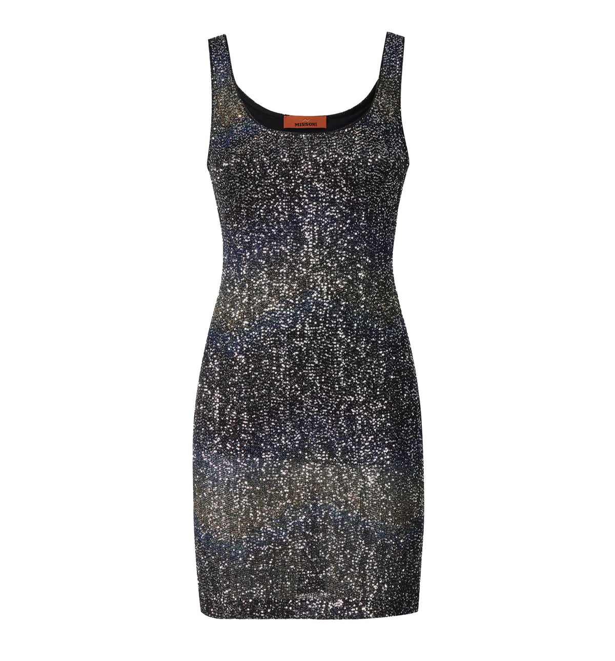 Dégradé knit mini dress with sequins