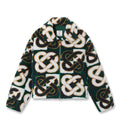 Green & Navy Check Monogram Fleece Jacket