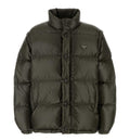 Logo Plaque High Neck Puffer Jacket