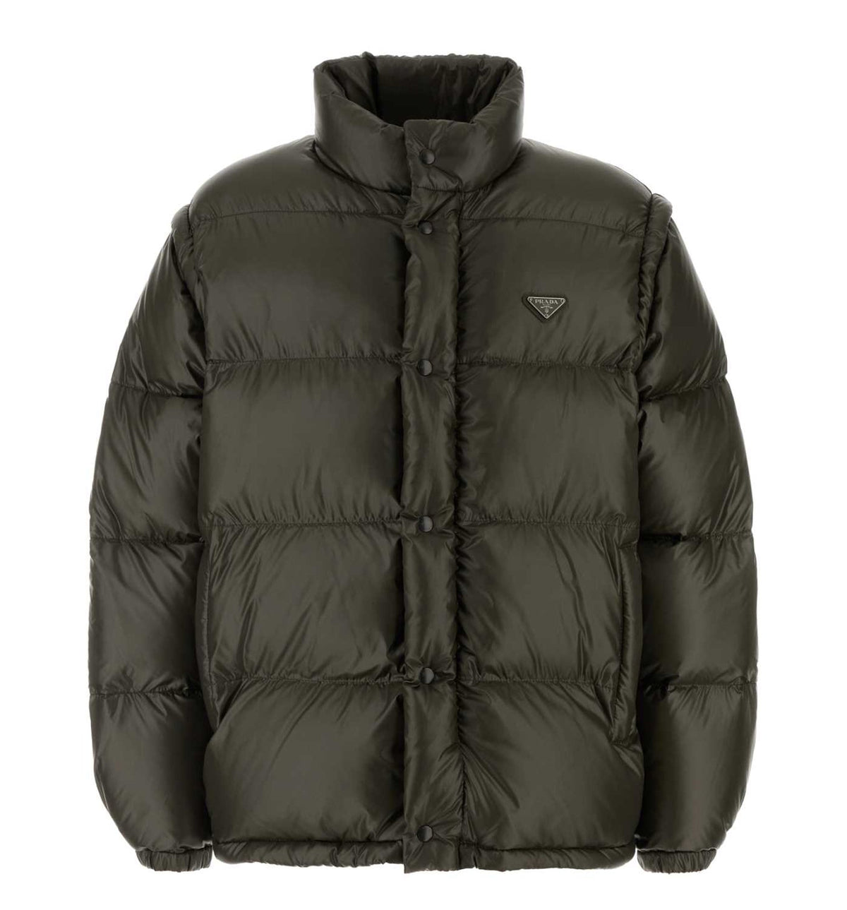 Logo Plaque High Neck Puffer Jacket