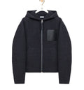 Hooded jacket in wool blend