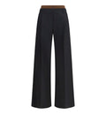 Wide-Leg Pants with Ribbed Waistband