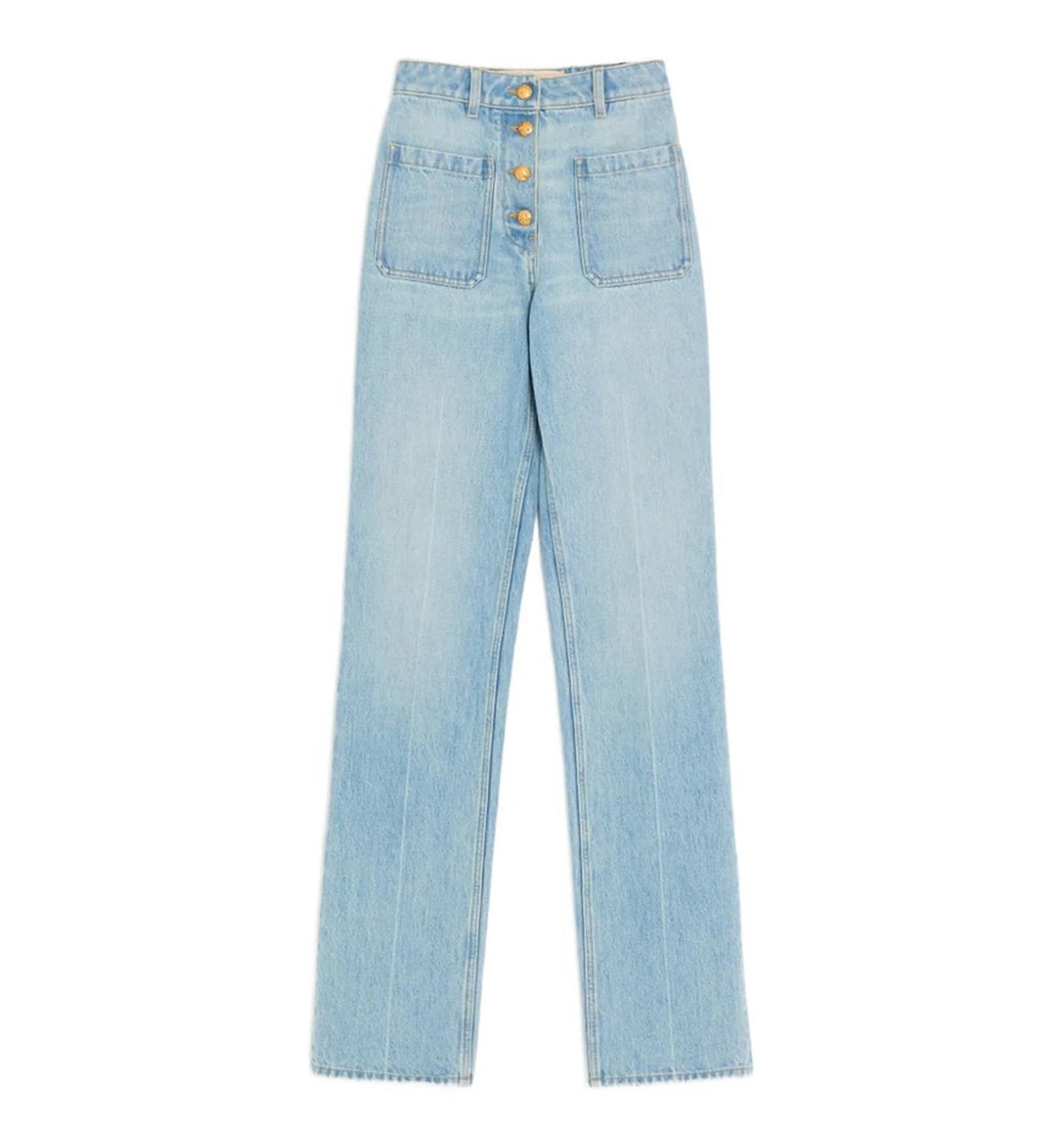 Straight-Leg Cotton Denim Jeans