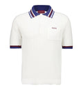 Cotton Piquet Polo Shirt With Intarsia