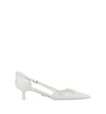 Brushed Leather Slingback Pumps