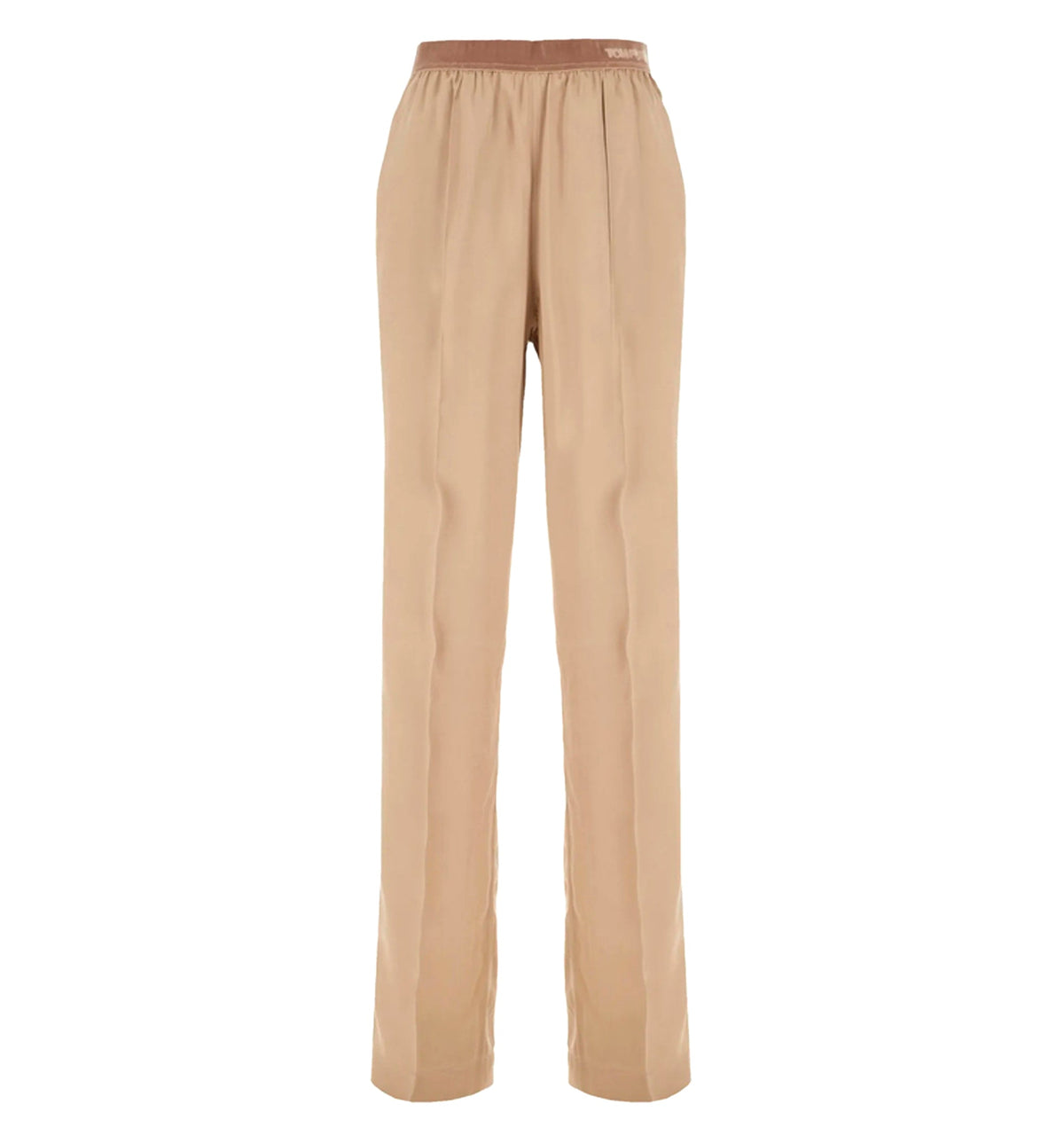 Peach-Feel Silk Satin Pj Pants