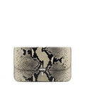 T-lock python-embossed crossbody black/ecru