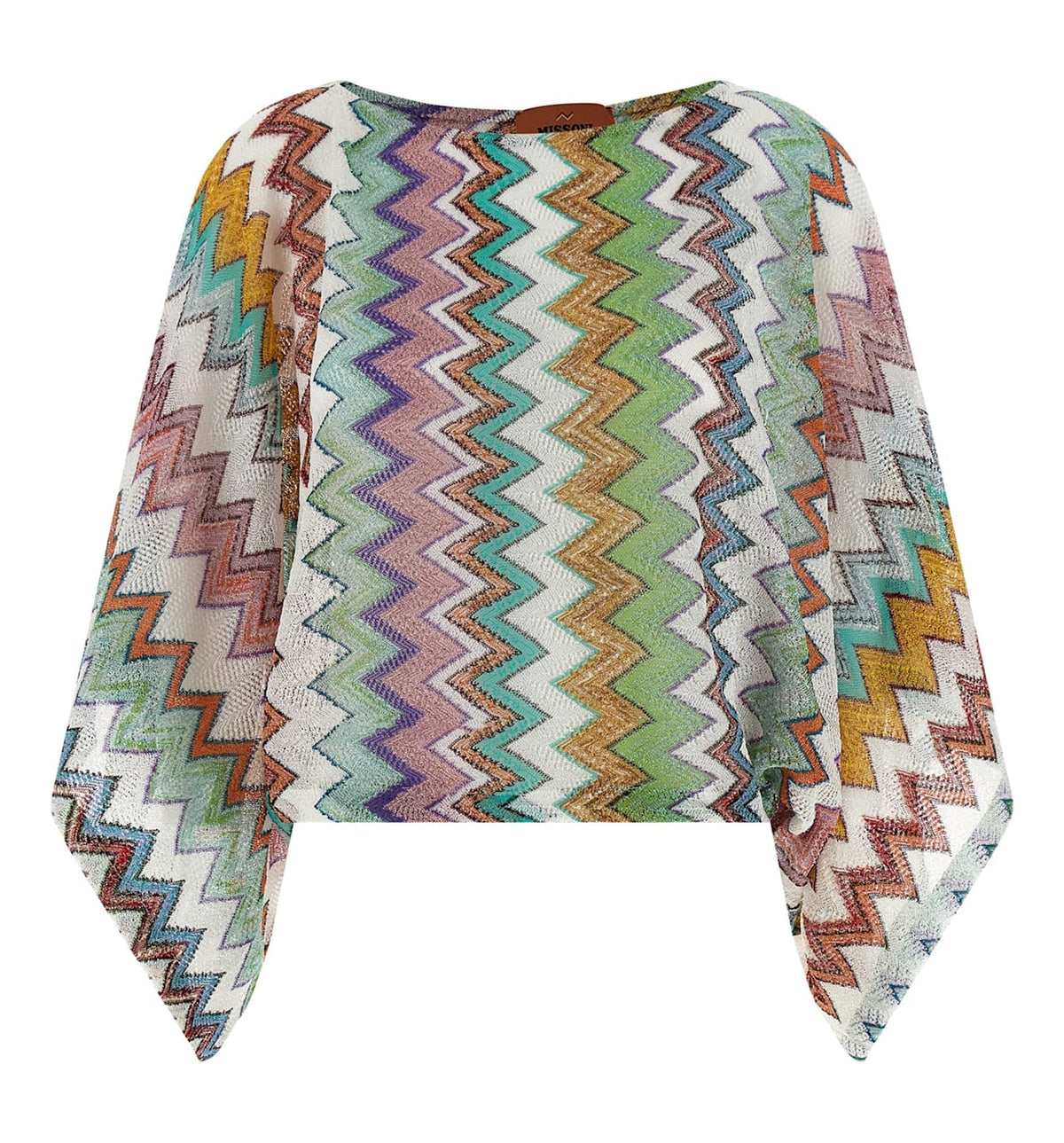 Zigzag Lamé Viscose Top