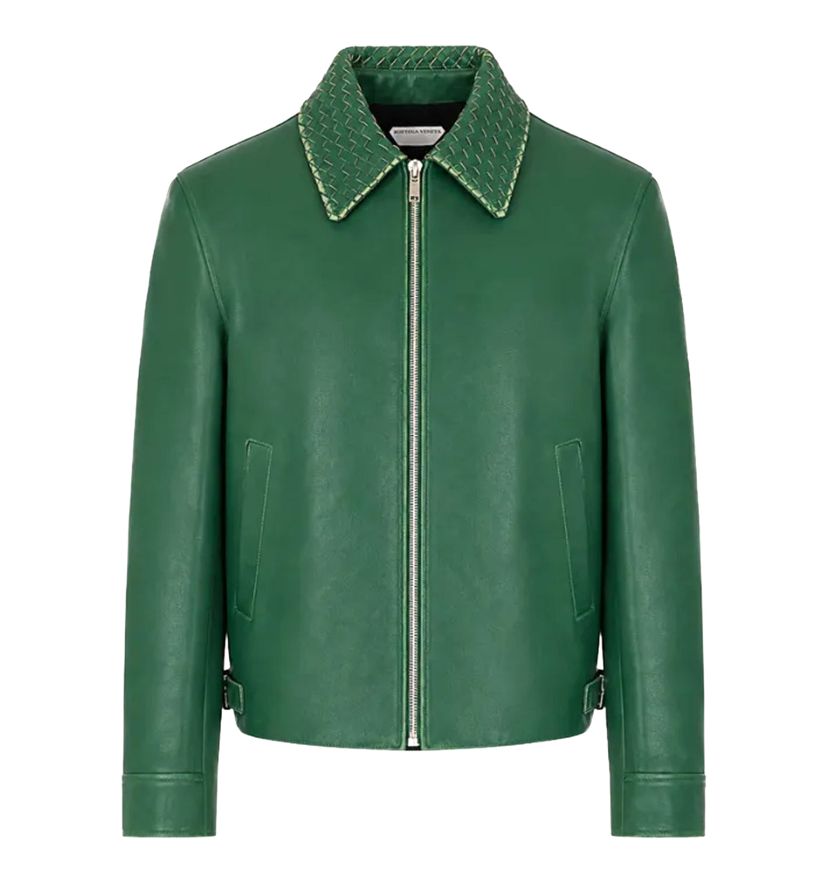 Green Leather Blouson Jacket