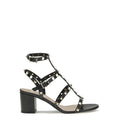 Rockstud Calfskin Ankle Strap Sandal 60 Mm
