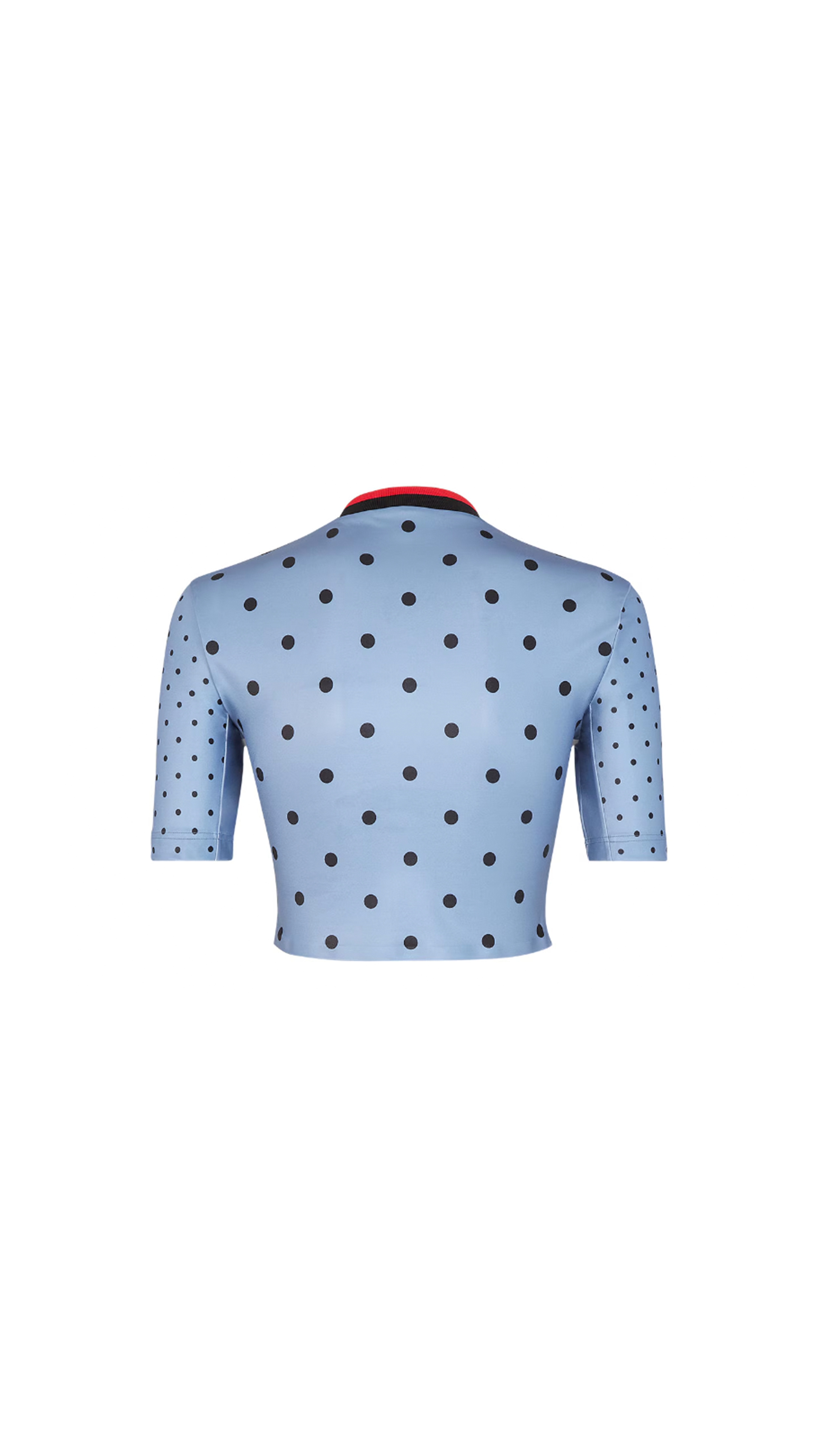 Polka Dot Lycra® Top - Light Blue