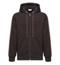 Striped Logo Cotton Hoodie