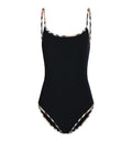 Check Trim Swimsuit