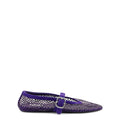 BALLET FLATS IN STRASS FISHNET