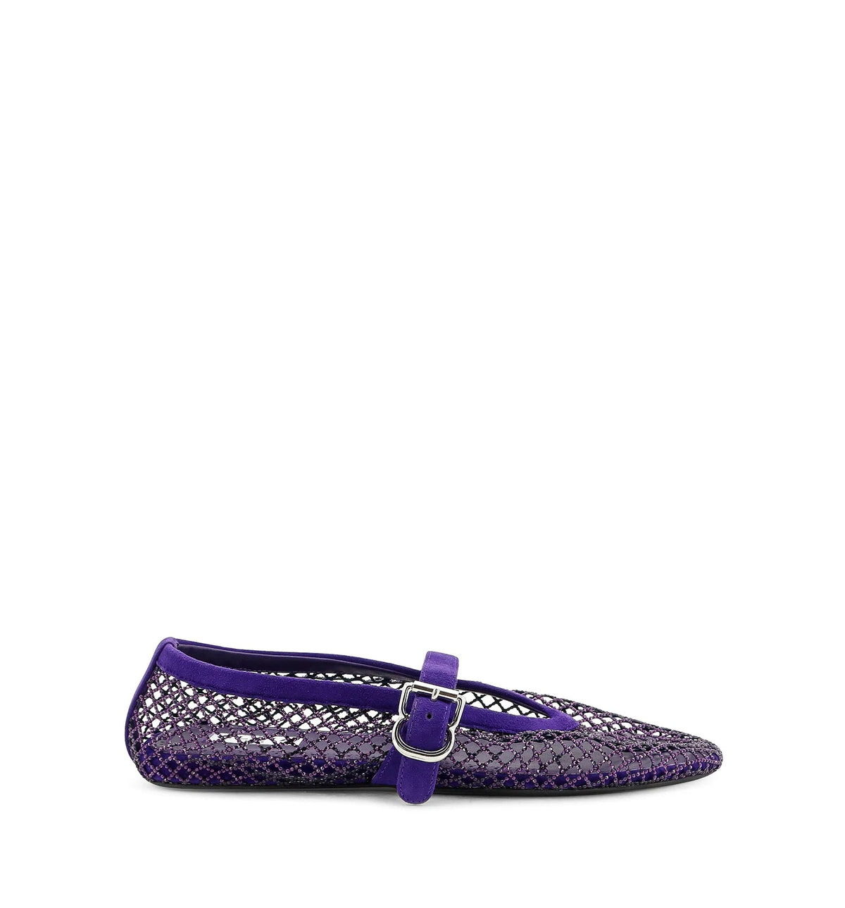 BALLET FLATS IN STRASS FISHNET