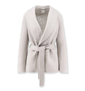 Short virgin wool coat