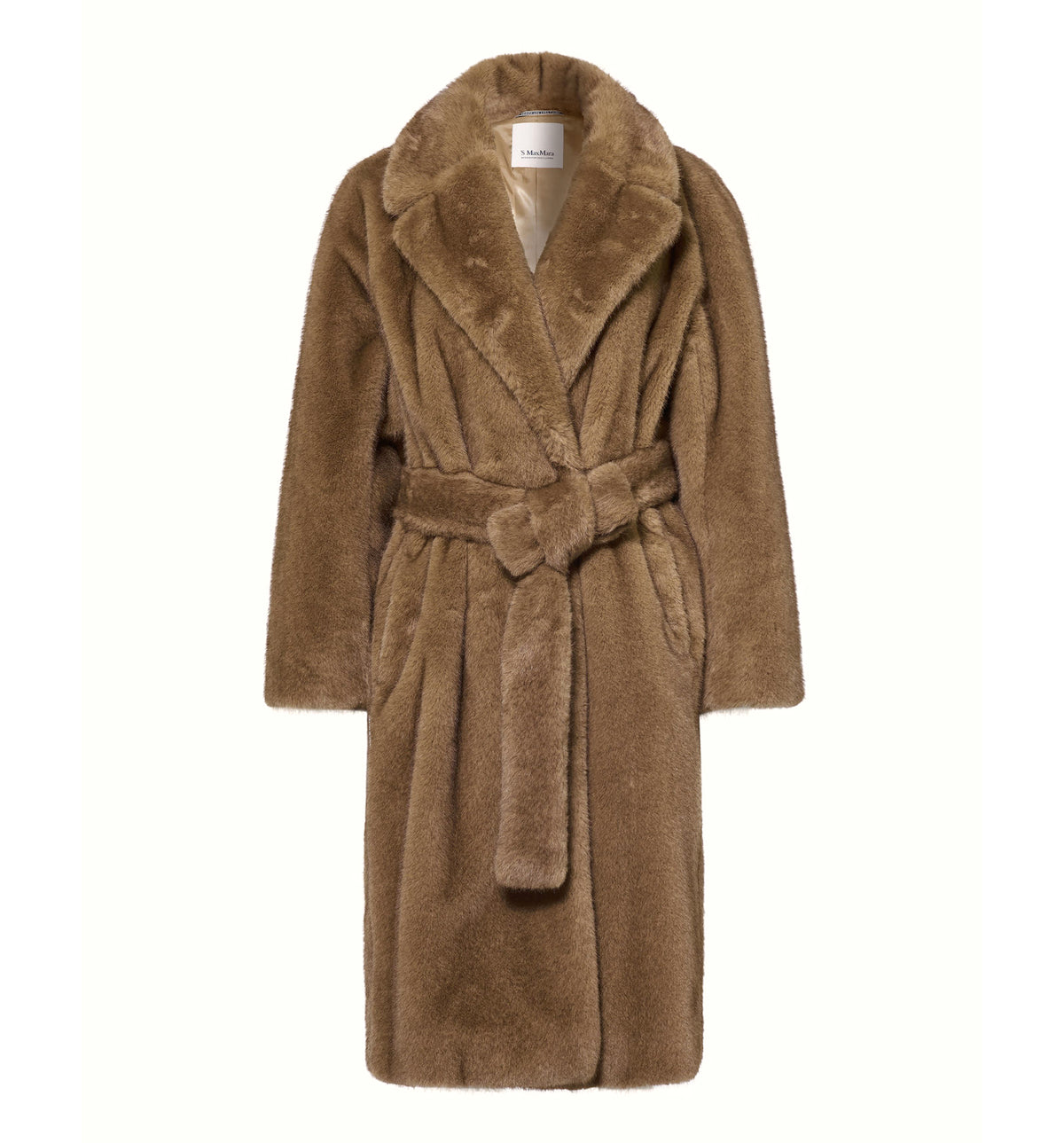 Miss soft-textured wrap coat