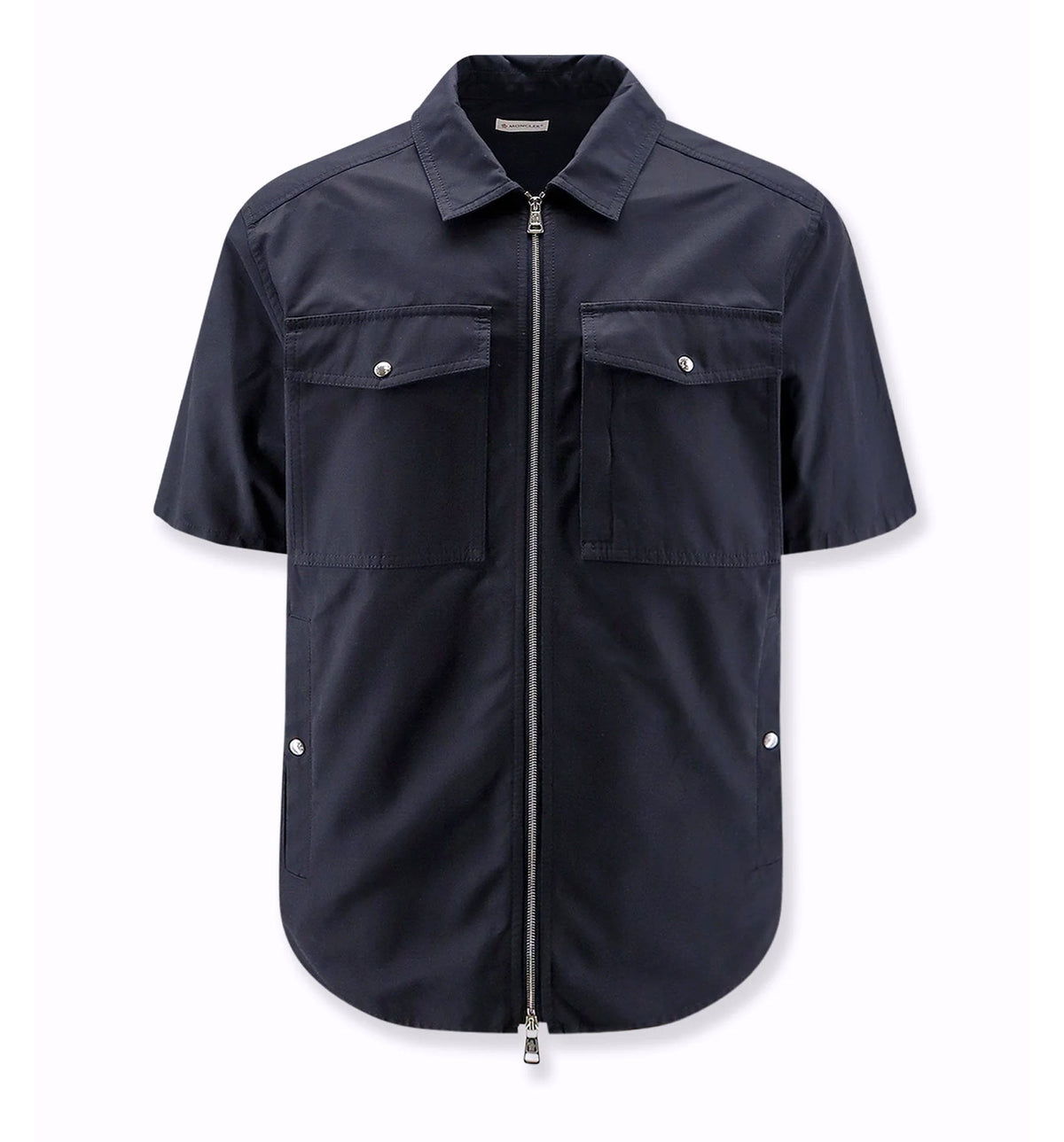 Cotton blend shirt with zip