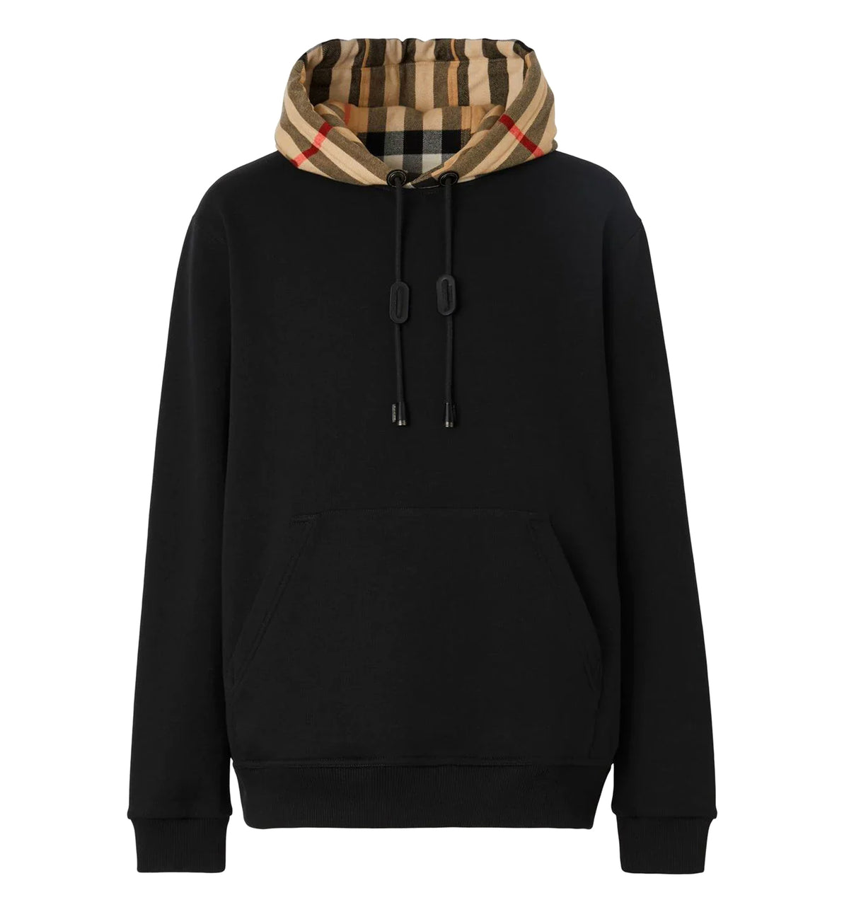 Check Hood Cotton Hoodie