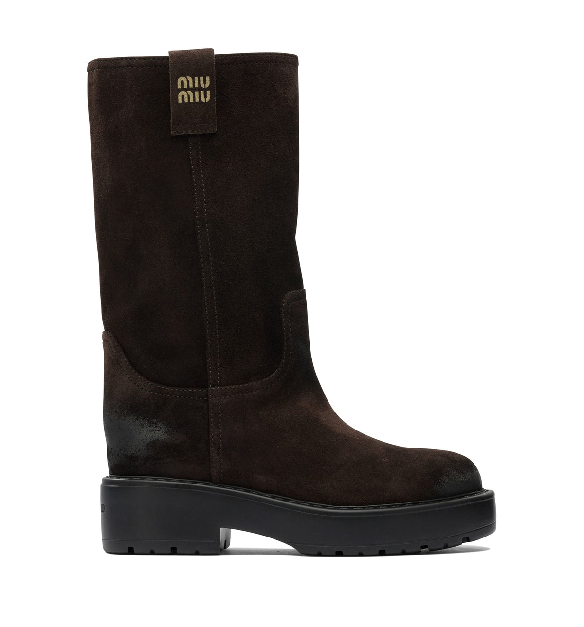 Suede pull-on boots