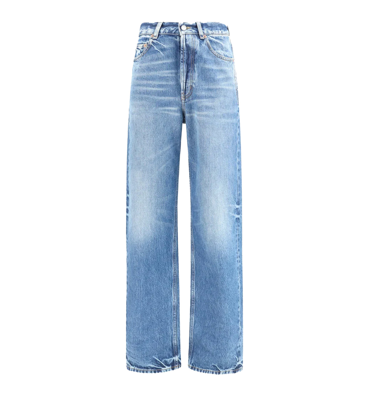 High waisted wide leg Jeans in denim