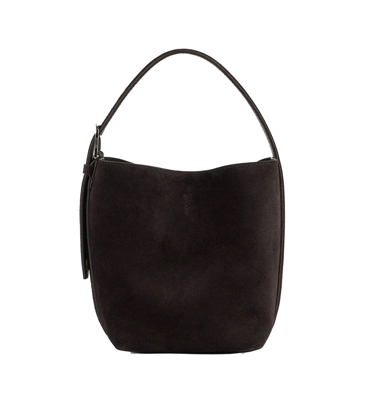 Small Belted suede tote