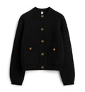 Hammered button cotton cardigan