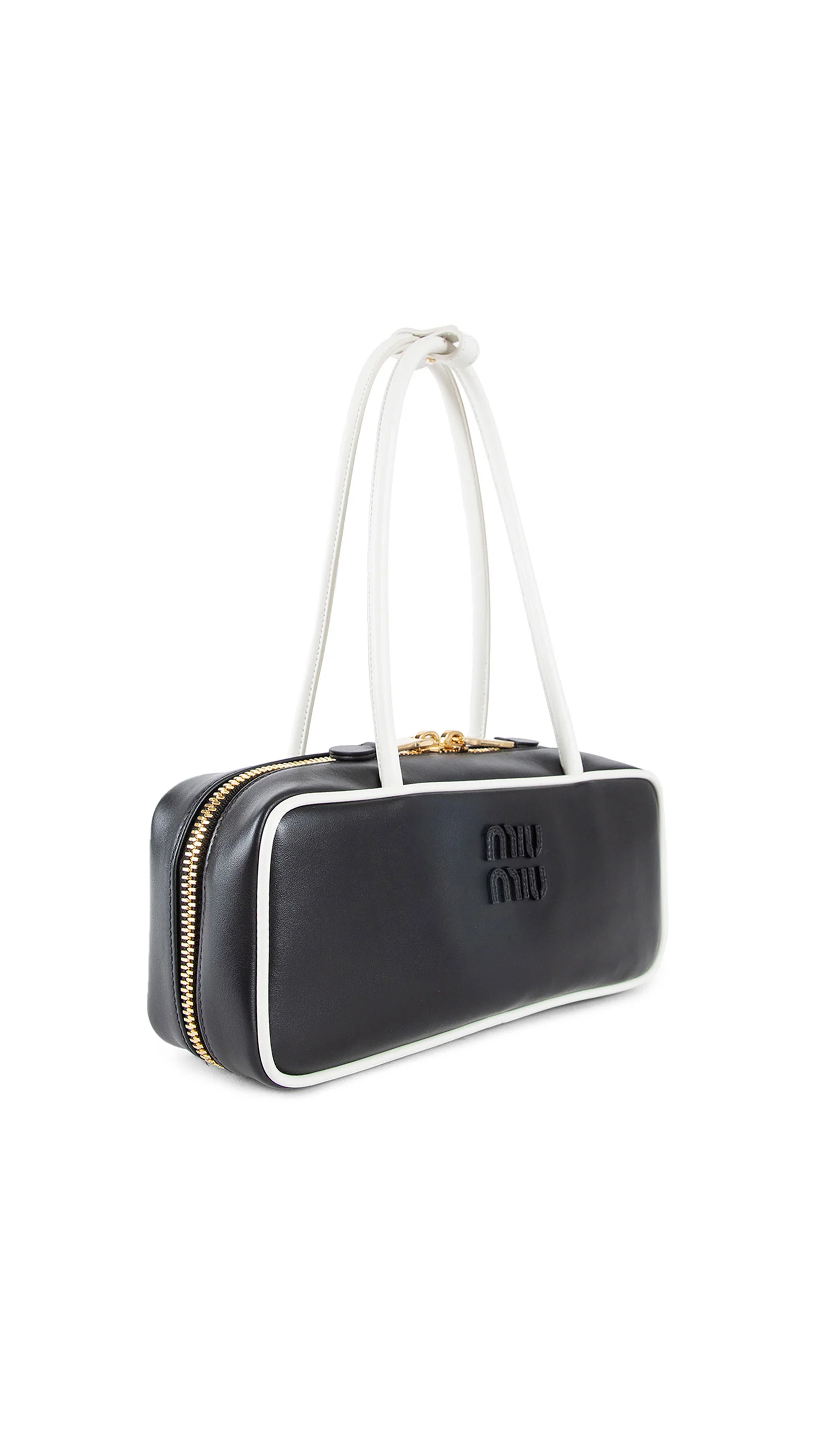 Beau Leather Bag - Black/White