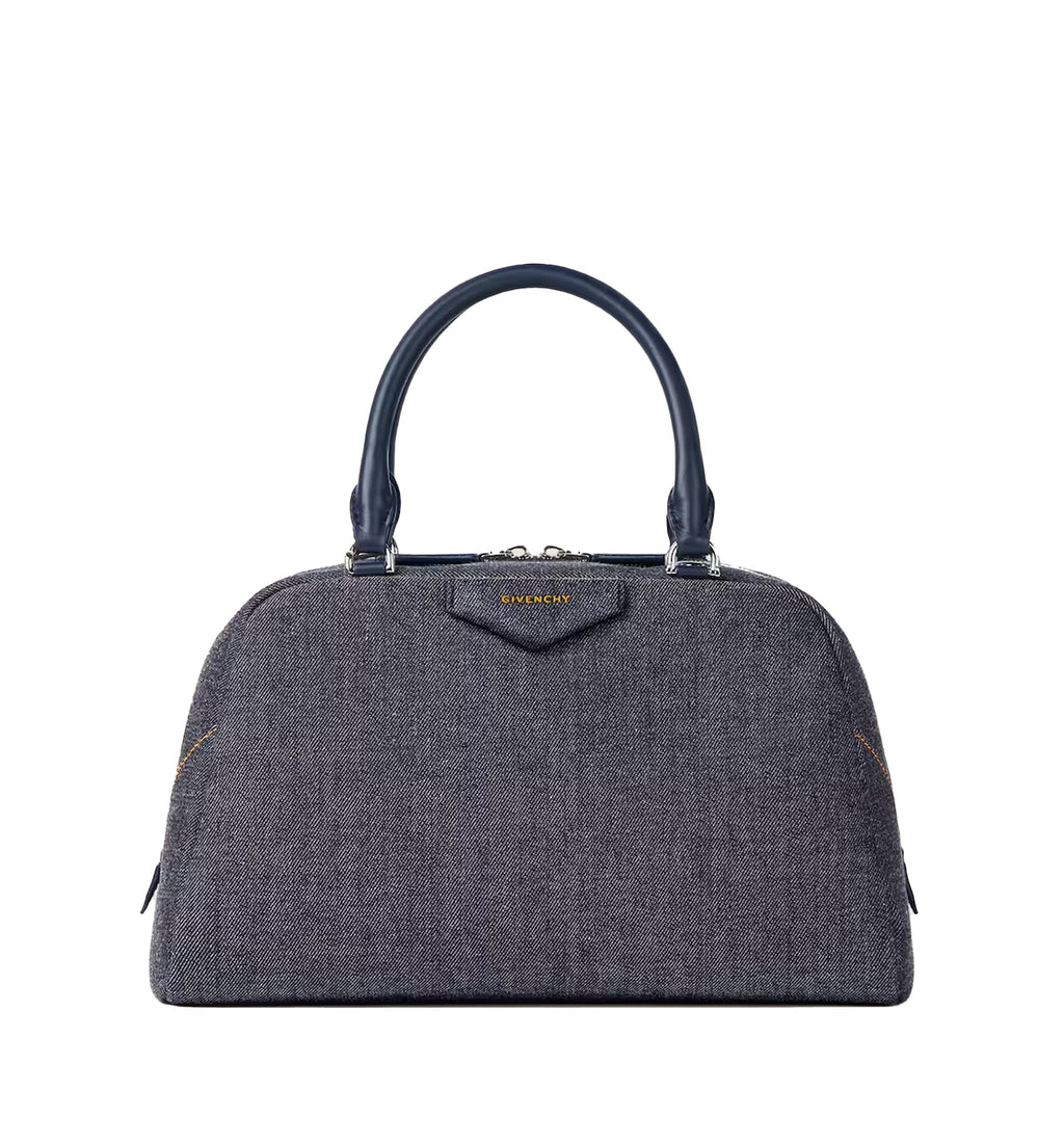 Antigona East-West Bowling Bag In Denim
