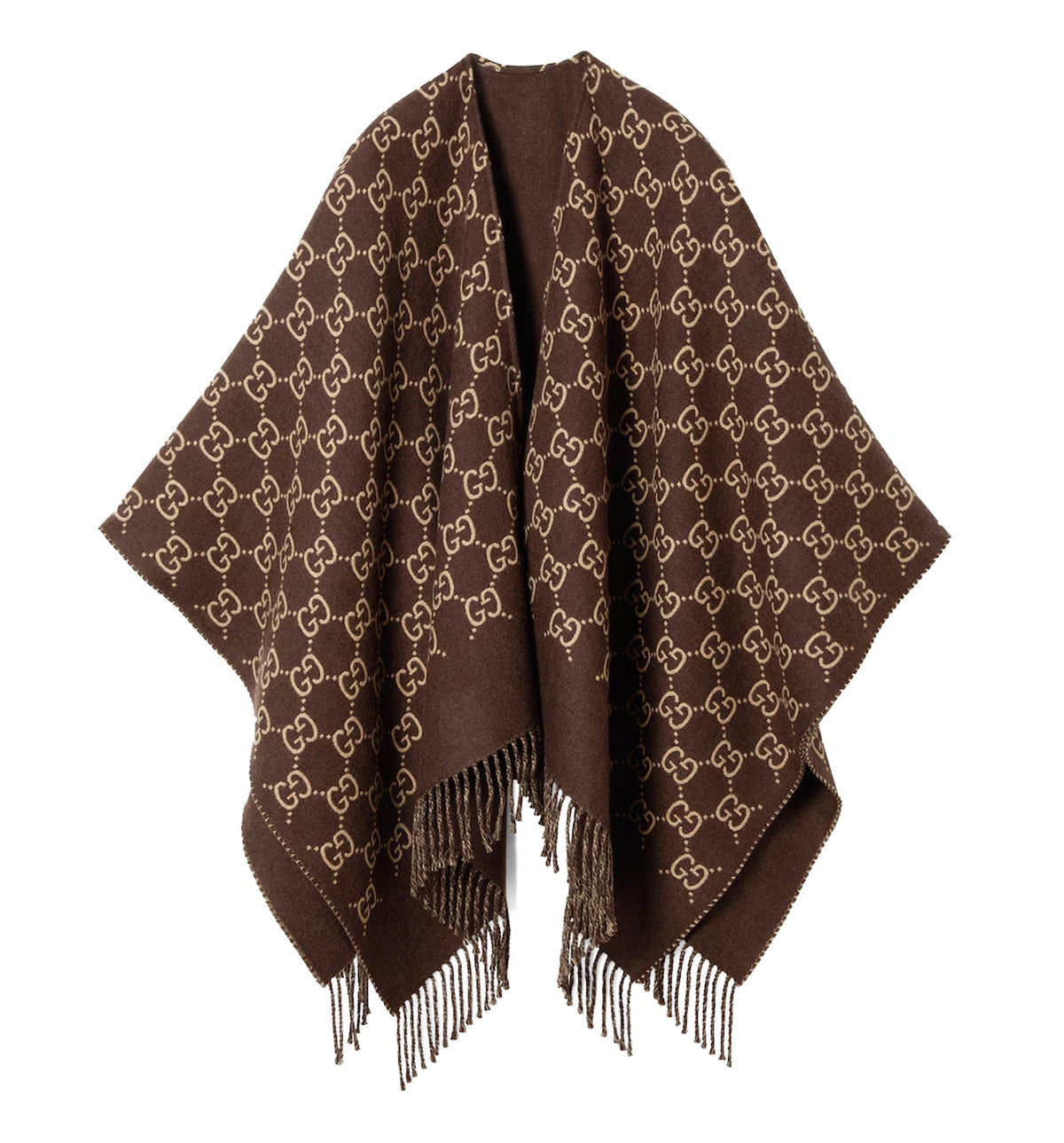 GG Wool Jacquard Cape
