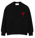 Wool Crewneck Sweater With Contrasted Ami De Coeur