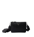 Re-Nylon And Saffiano Leather Crossbody Bag