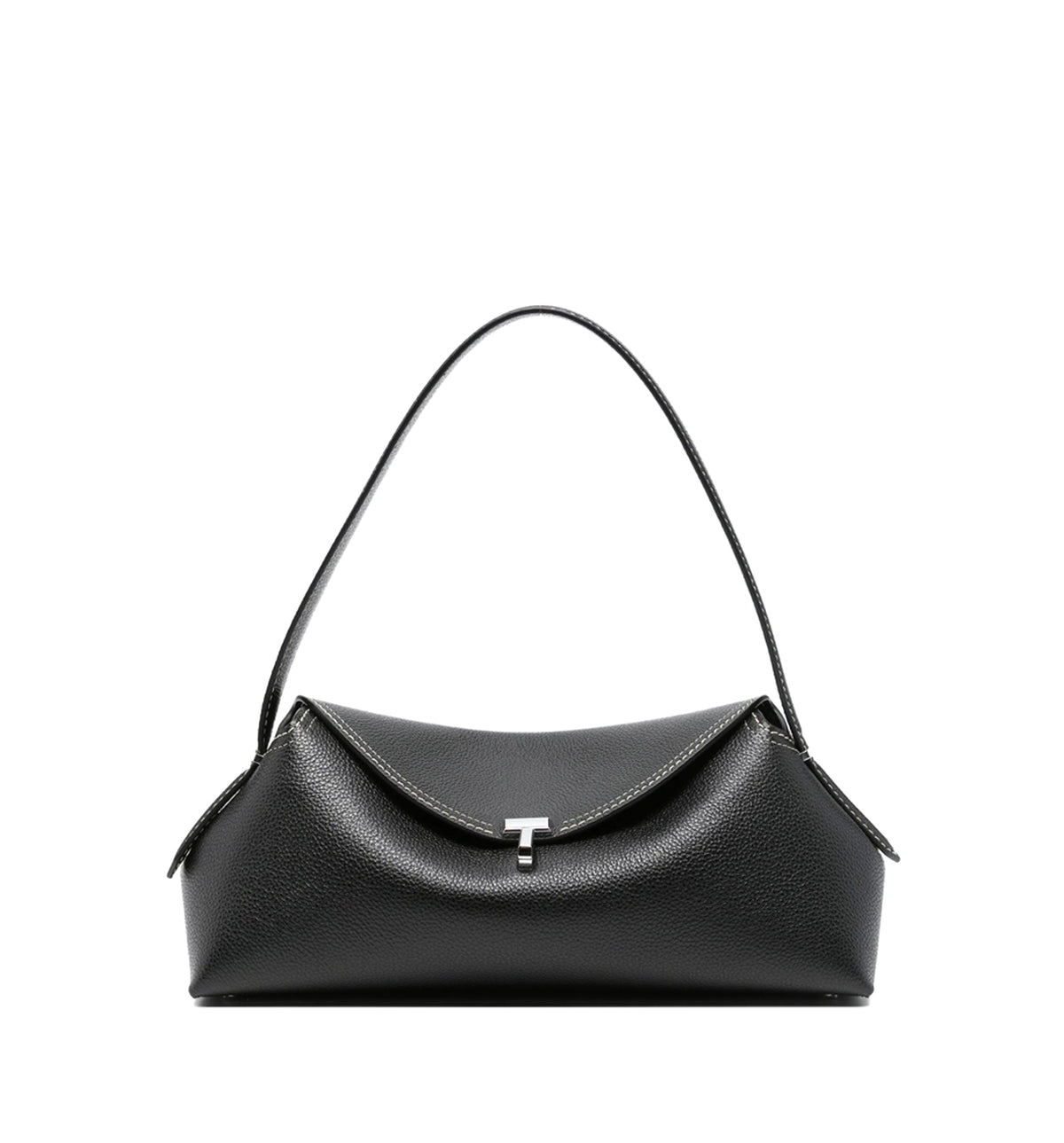 T-Lock Grained-Leather Shoulder Bag