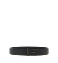 T Buckle Leather Belt