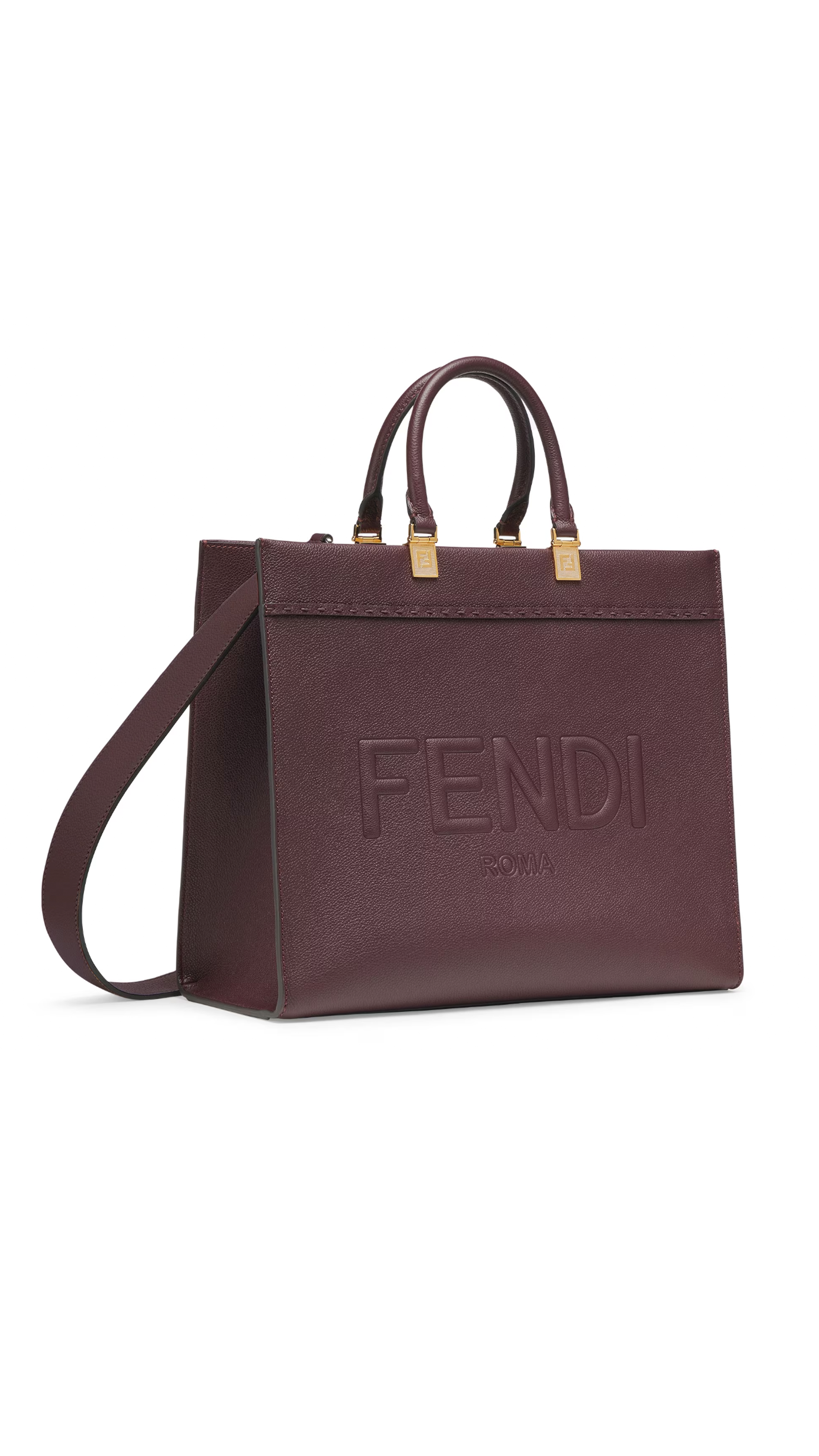 Fendi Sunshine Medium Shopper - Burgundy