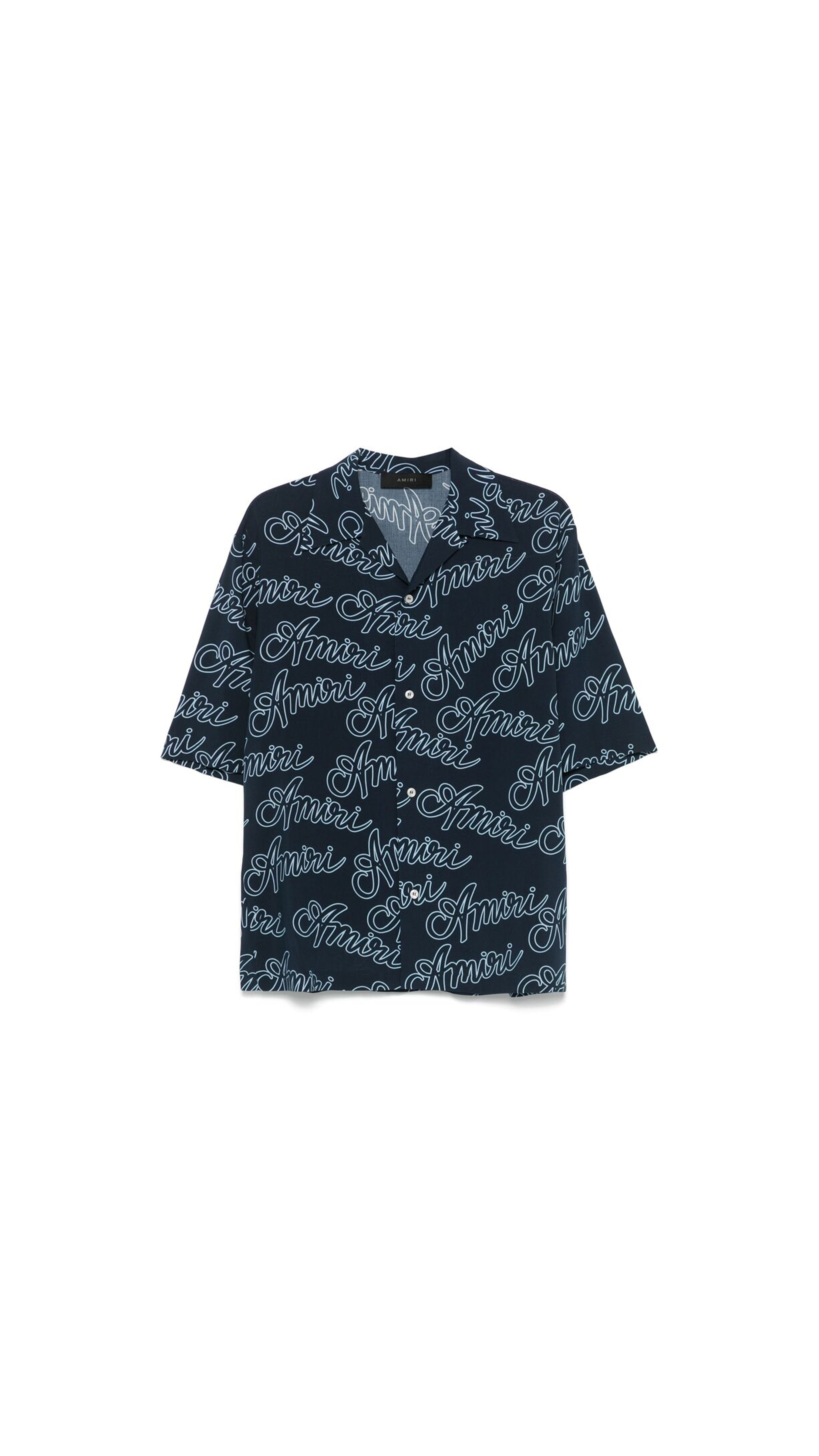 Amiri Coasters Bowling Shirt - Blue