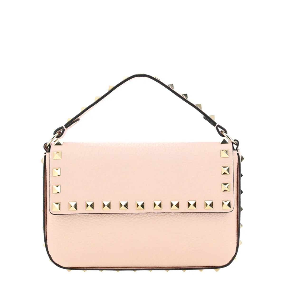 Rockstud Leather Wallet On Chain