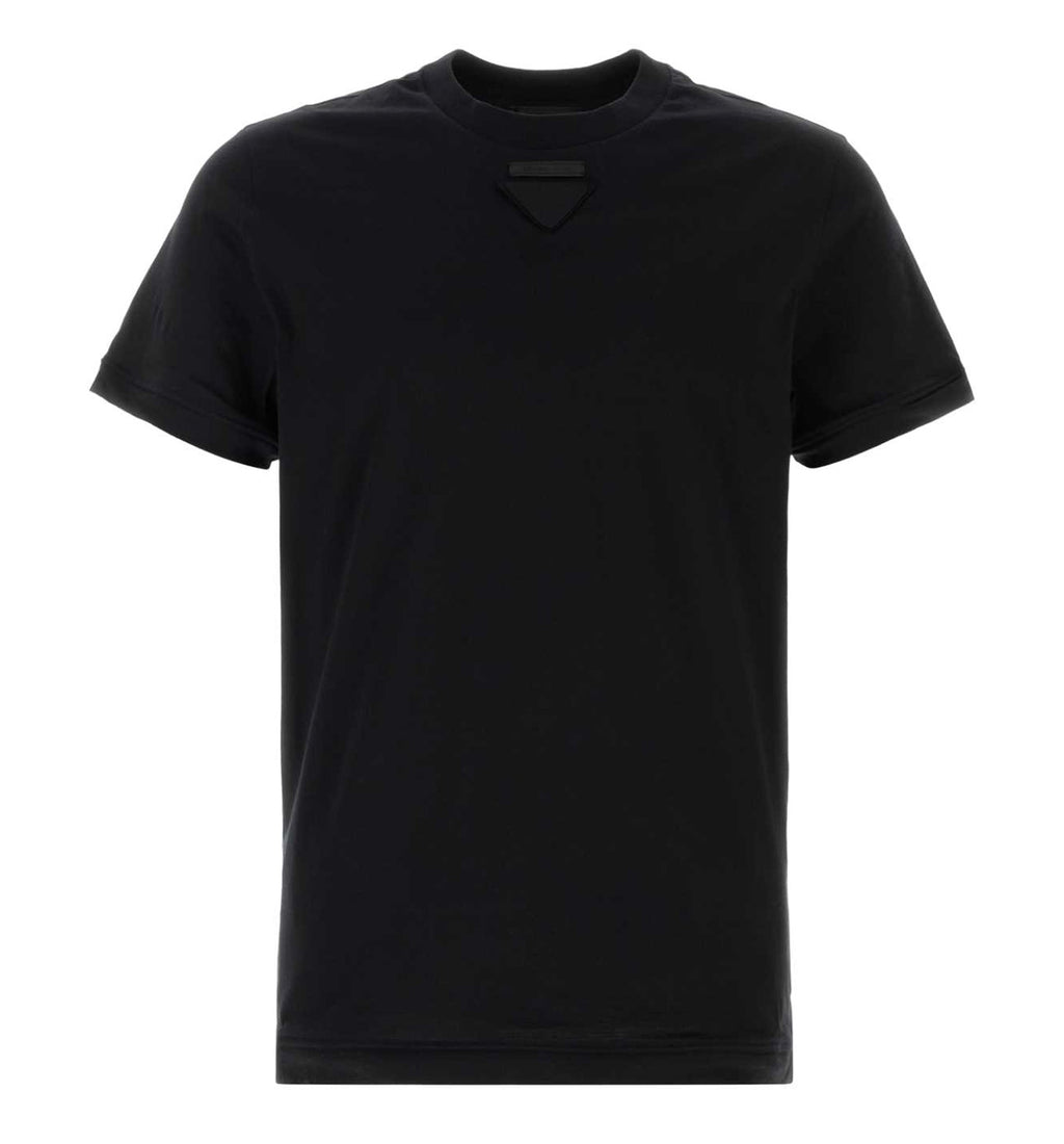 Cotton T-Shirt With Fabric Triangle