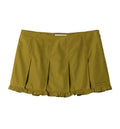 Poplin pleated miniskirt