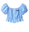 Checked poplin crop top